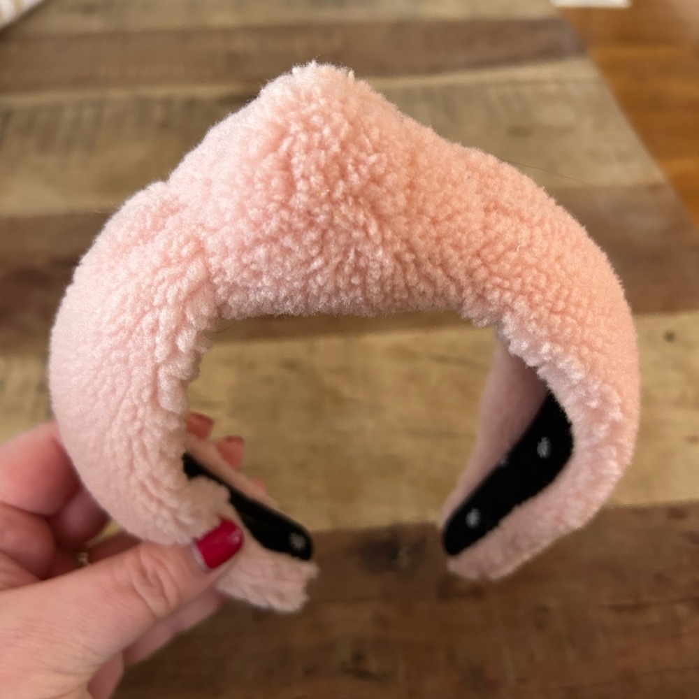 Lele Sadoughi Pink Sherpa Padded Headband